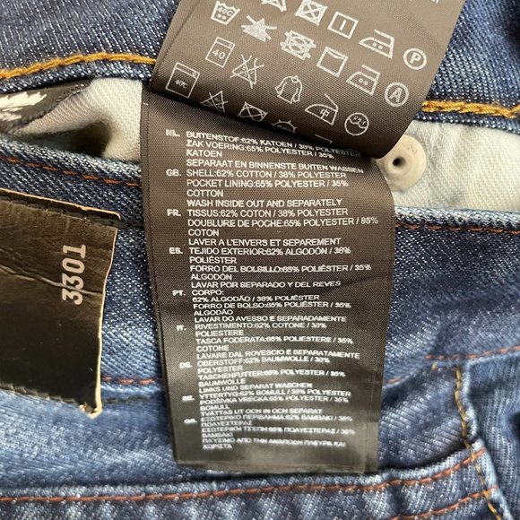 G-Star Raw 3301 Slim Straight Jeans Men’s 30 - Picture 11 of 11